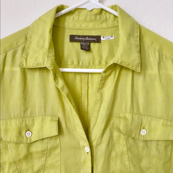 Tommy Bahama - Long Sleeve Button Down Oversized 100% Linen Shirt - Picture 6 of 14